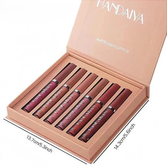 Long-Lasting Matte Lip Glaze Set – 6 Colors in One Box