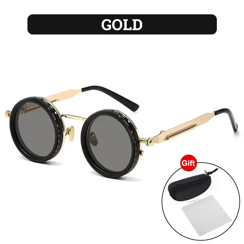 Adjustable Tint Rounded Polarized Lenses Retro Sunglasses