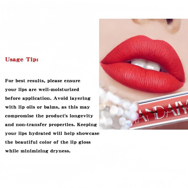Long-Lasting Matte Lip Glaze Set – 6 Colors in One Box